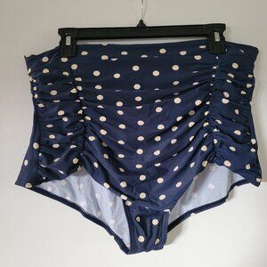 Unique Vintage Women's Plus Size High Waisted Bikini Swim Bottom